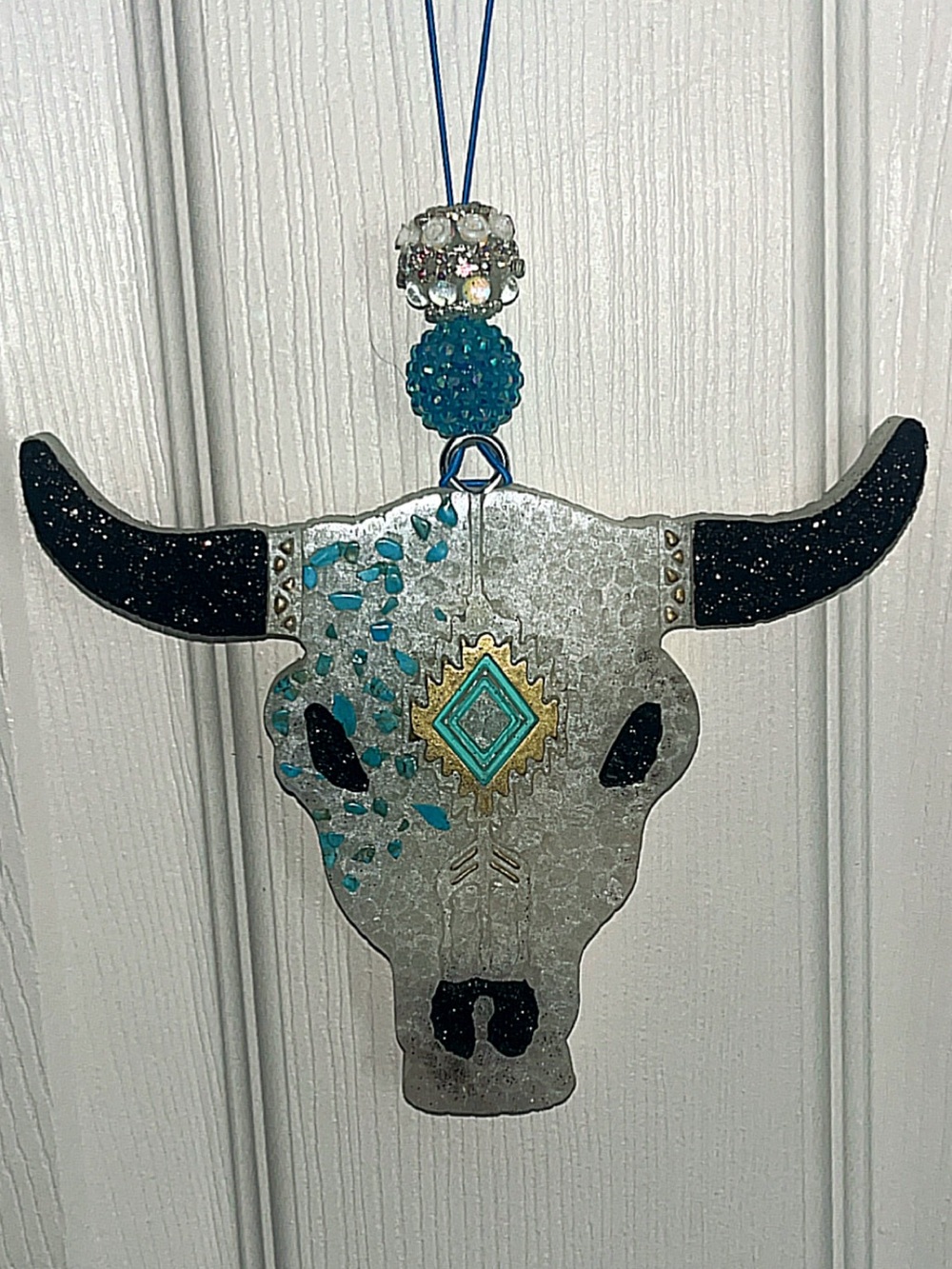 Handmade Bull Skull Car Freshie